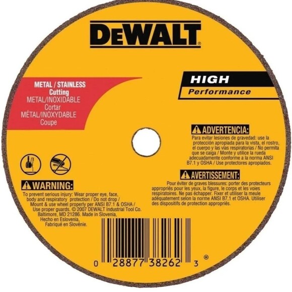 DEWALT DW8711 A60T Wheel 3-Inch X 1/16 Inch X 3/8 inch - Picture 2 of 7